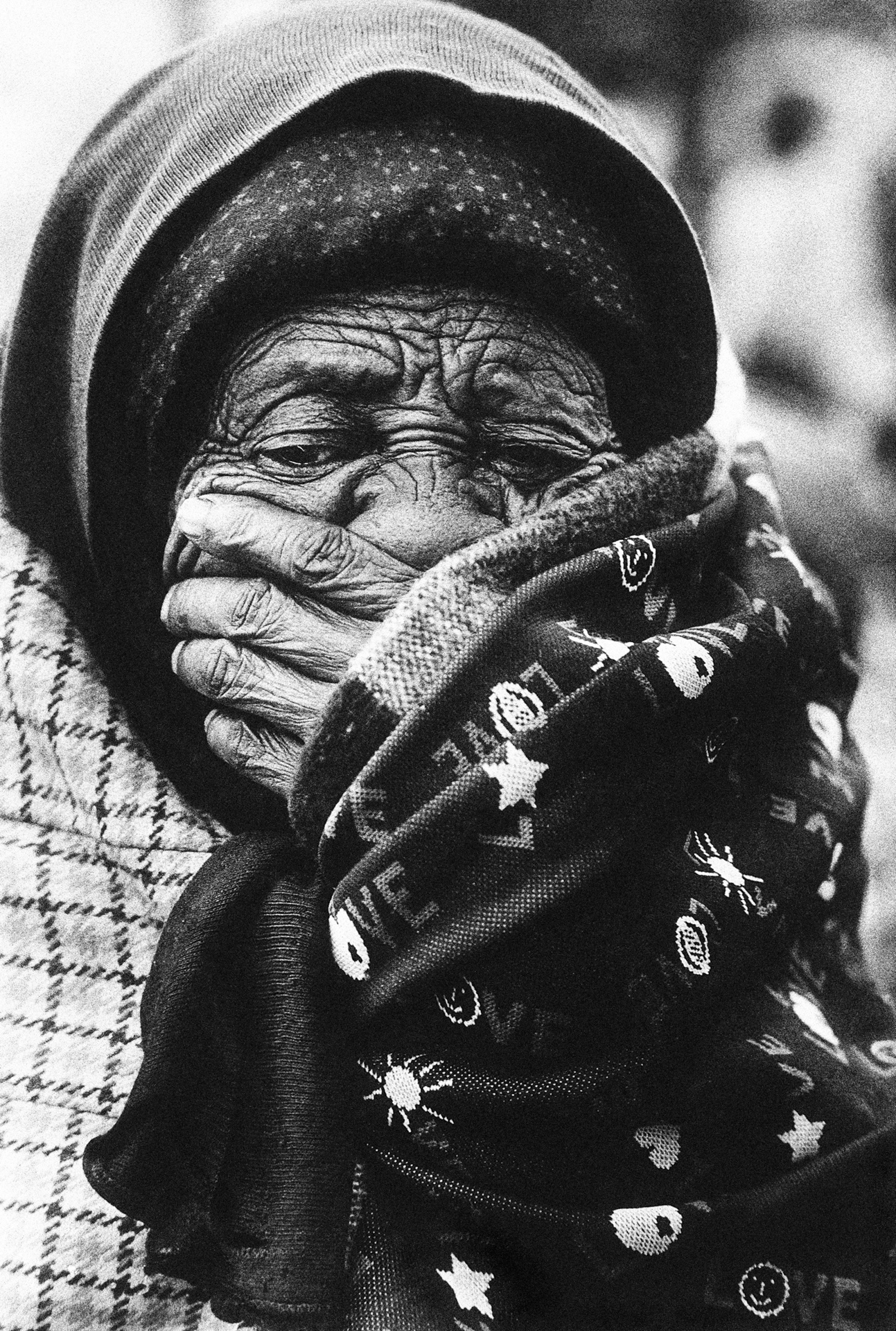 An old woman is forcibly removed from the home she had lived in since she was 13. Mogopa township, Ventersdorp, Valentine’s Day 1984. © Alf Kumalo Estate